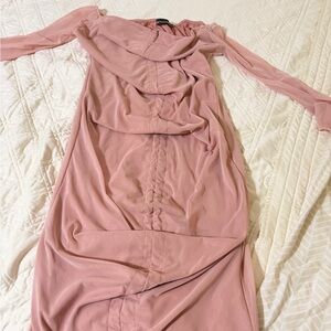 Elegant Pink Women's Dress stretchy sexy body con size 6-14 ish